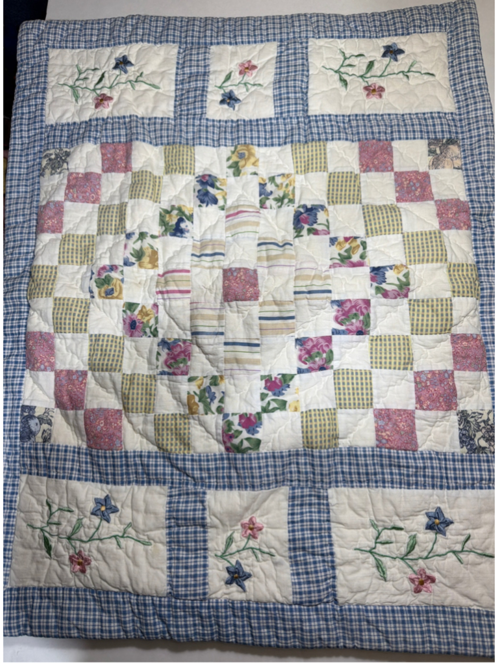 JCPenney Home Pastel Star Set Quilt Shams Patchwork Floral Cottagecore Shabby